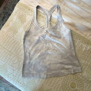Lululemon cool racerback short tank *nulu Camo White